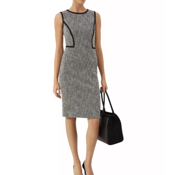 HOBBS LONDON Jamila Tweed Sheath Dress Size 2 - Picture 1 of 6